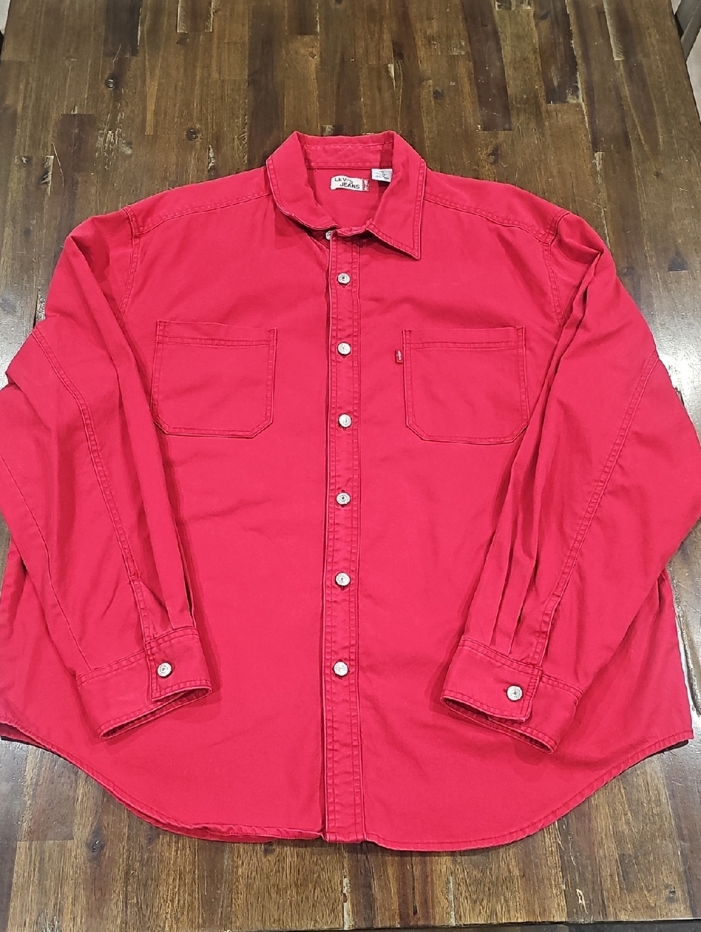Levi's Men's Red Button-Down Casual Shirt